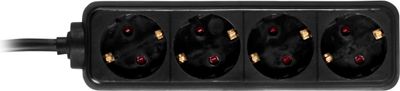 Power strip 3m 4xCEE 7/4 1xCEE 7/7, black
