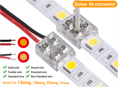 LED-skarv - Heavy Duty med skruvterminal - 8/10mm -2-pin - IP20