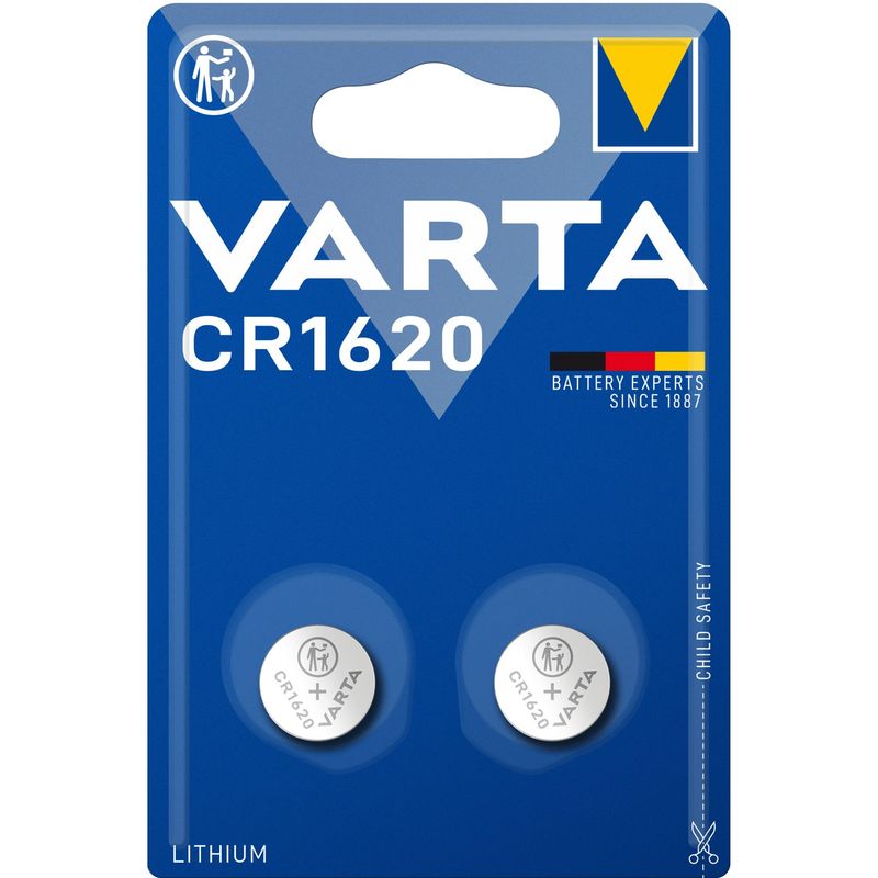 CR1620 3V Lithium Coin Cell Battery 2-pack