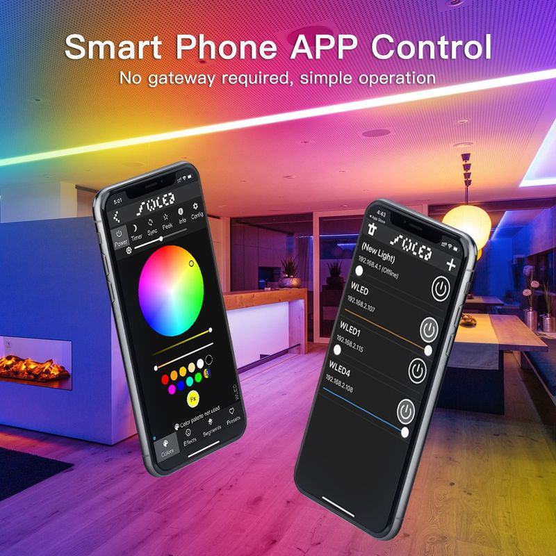 ESP32 WLED Digital LED Strip Controller Mic | Micro - B Port