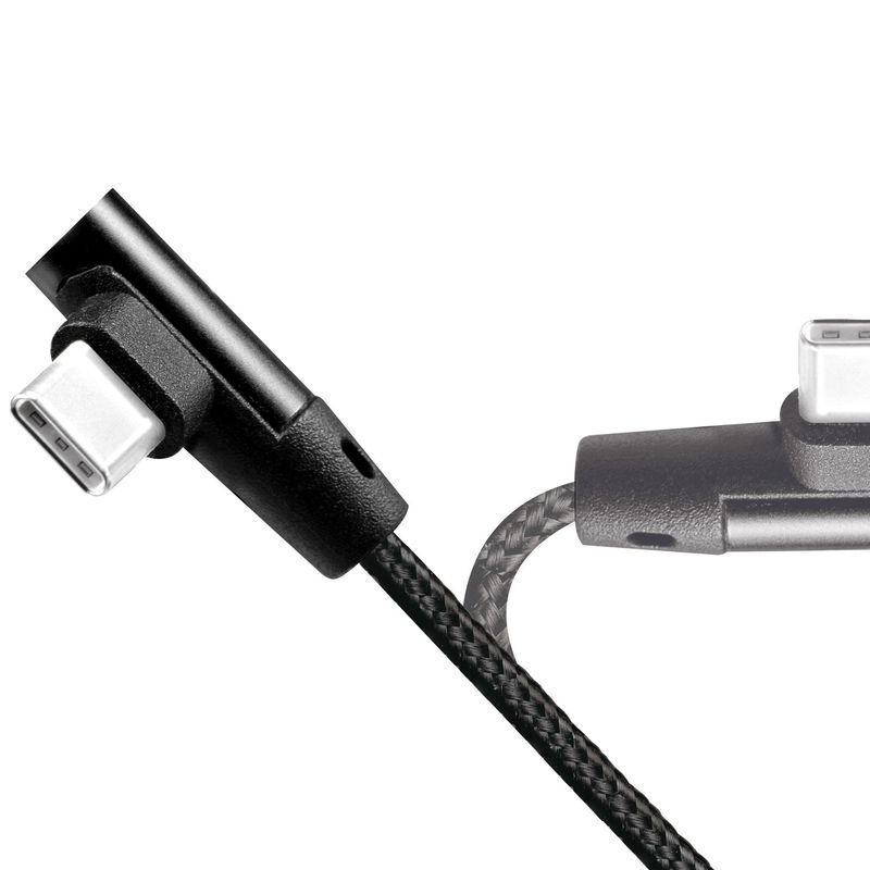 Vinklad USB-C-kabel USB 2.0 Max 3A 1m