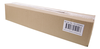 DELTACO 19" Vertikalt väggfäste, 2U, max 60kg, stålkonstruktion, svart