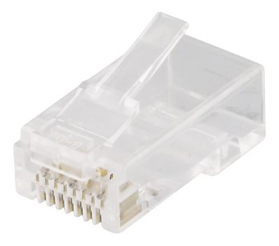 DELTACO RJ45 kontaktdon för patchkabel, Cat6a, oskärmad, 20-pack