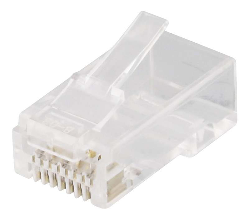 DELTACO RJ45 kontaktdon för patchkabel, Cat6a, oskärmad, 20-pack