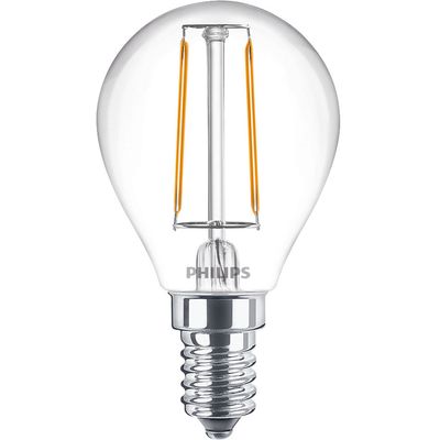 2-pack LED E14 Klot 2W (25W) Klar 250lm