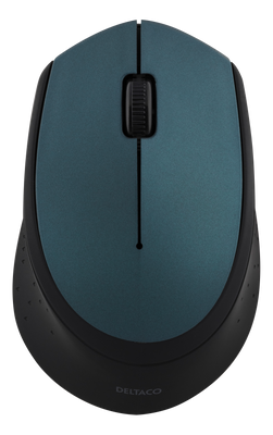 DELTACO trådlös optisk mus 2,4GHz, 3 knappar med scroll, 1200 DPI, grön