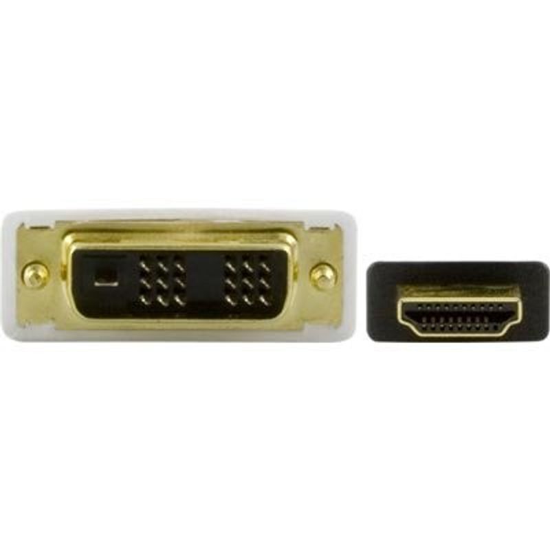 HDMI to DVI cable 2m, Full HD at 60Hz, black/white.