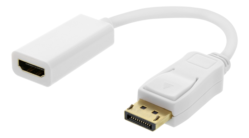 DisplayPort to HDMI Adapter, 4K 60Hz, 0.2m, white