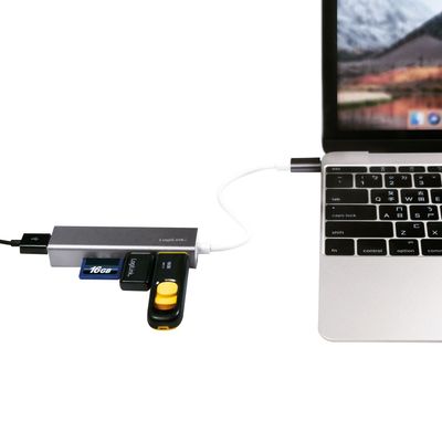 USB-C Hub 3port+minneskortsläs