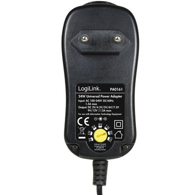 Nätadapter 230V-> 3-12V 2A 24W