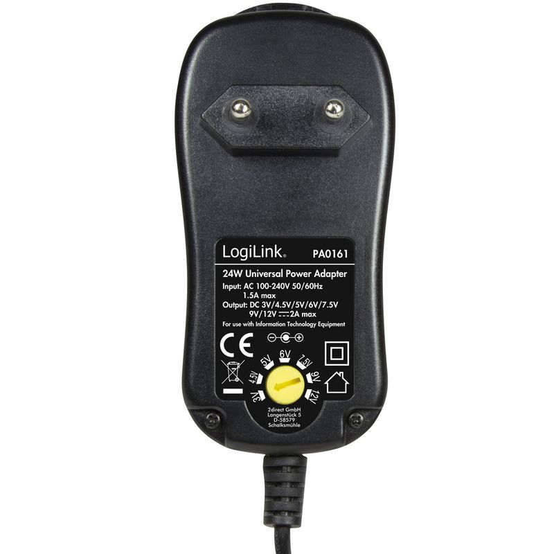 Nätadapter 230V-> 3-12V 2A 24W