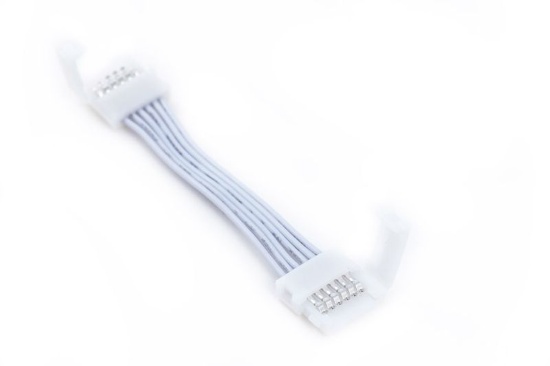 FYND Litcessory Cut-End to Cut-End 50mm snap extension connectors 4 pack White