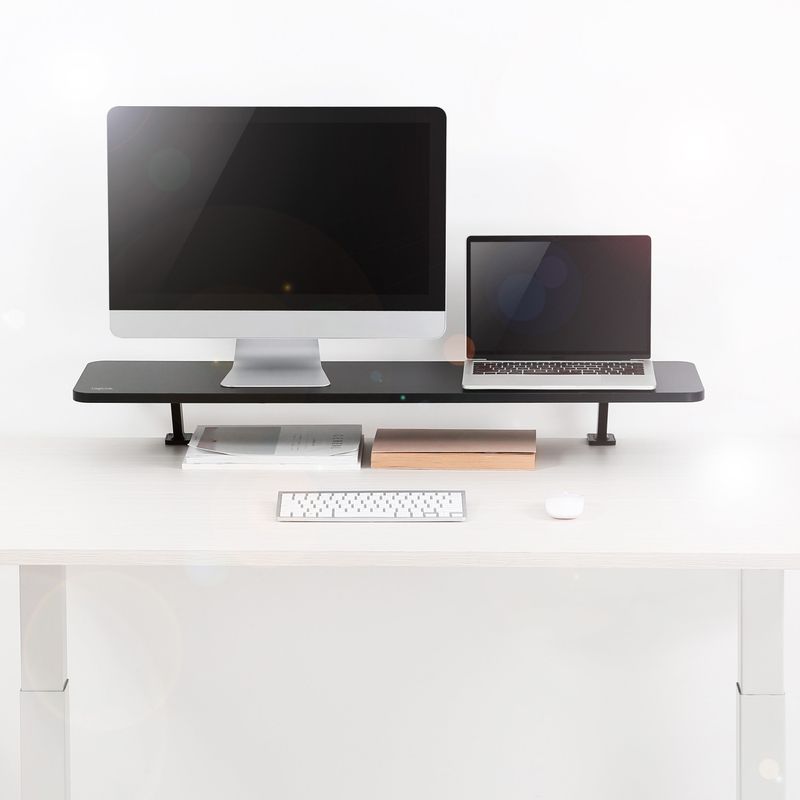 Monitorhylla 1000x260mm Svart