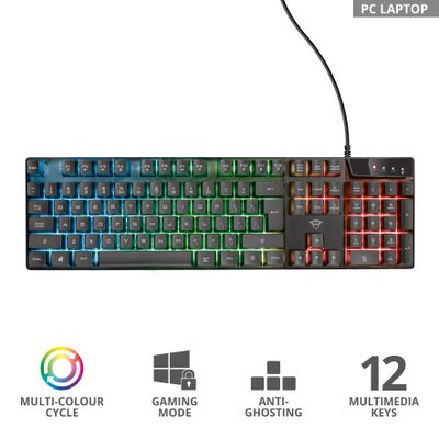GXT 835 Azor RGB Gaming Keyboard Nordic
