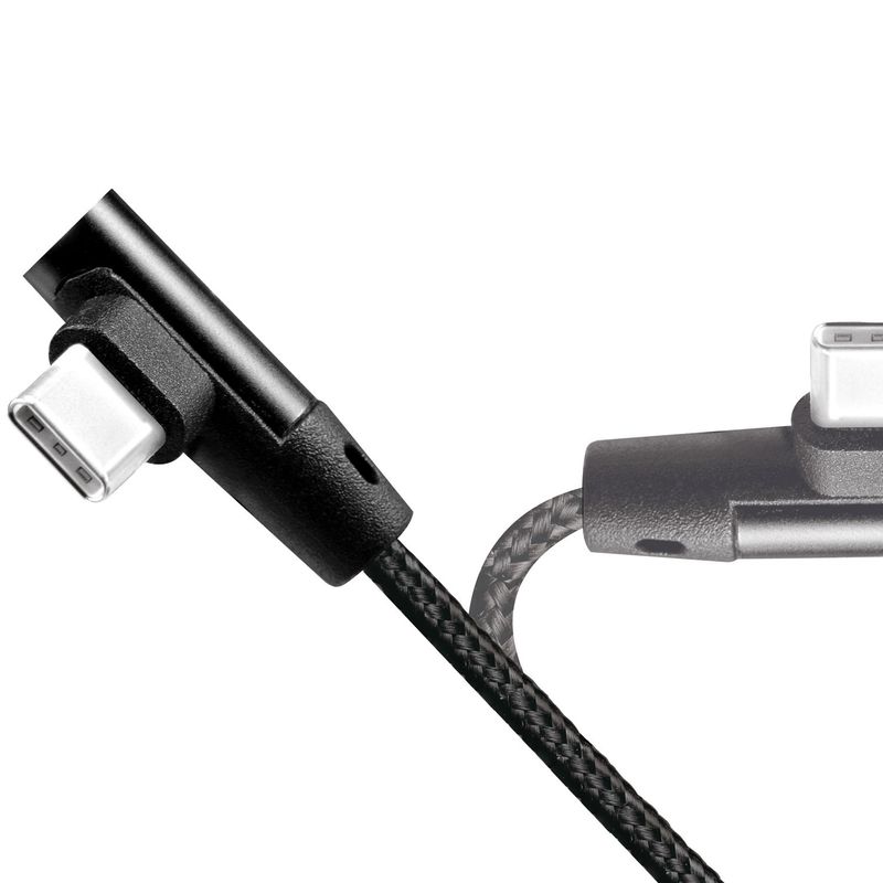 Vinklad USB-C-kabel USB 2.0 Max 3A 0,3m