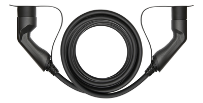 e-Charge laddkabel, typ 2 till typ 2, 3 fas, 32A, 22KW, 10m, svart