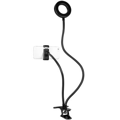 Ring light för smartphone Ø8,5 cm med klämma