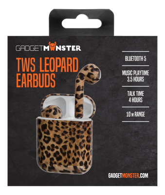 Hörlurar TWS Earbuds, leopard
