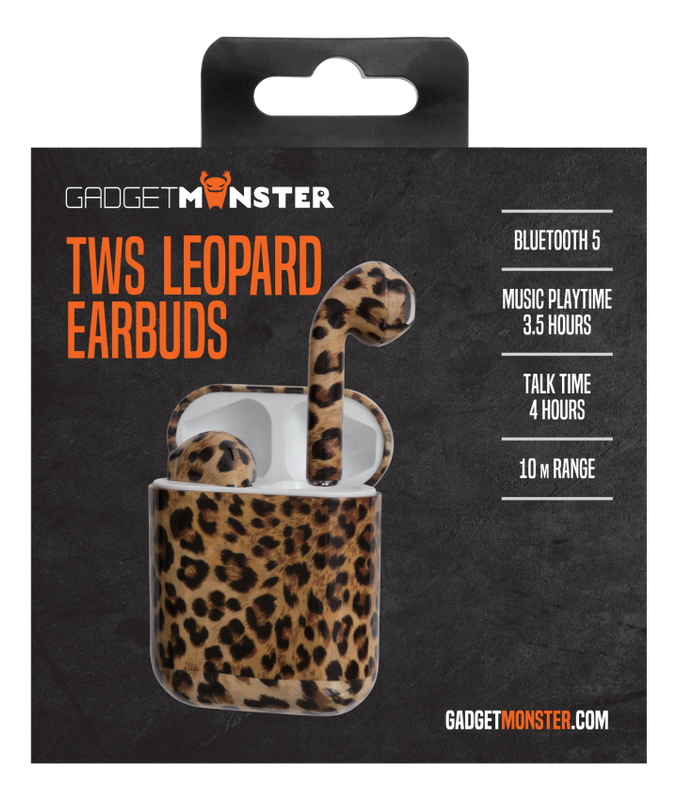 Hörlurar TWS Earbuds, leopard