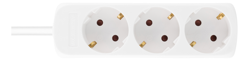 Power strip 5m 3xCEE 7/4 1xCEE 7/7, white