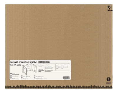 DELTACO 19" wall mount rack with adjustable depth, 6U, 35kg load