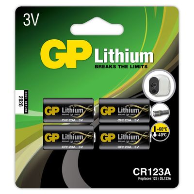 CR123A Lithiumbatteri 4-pack