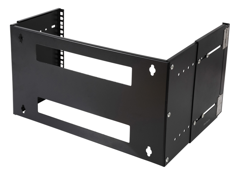DELTACO 19" wall mount rack with adjustable depth, 6U, 35kg load