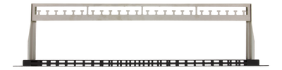 DELTACO 19" Open patch panel, 48 ports, 1U, aluminum, black.