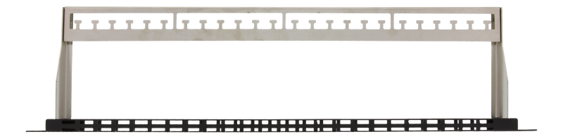 DELTACO 19" Open patch panel, 48 ports, 1U, aluminum, black.