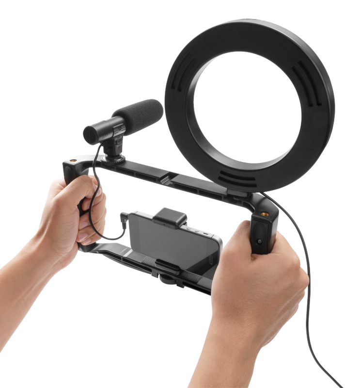 Vlogg-kit - ringlight, tripod & mikrofon
