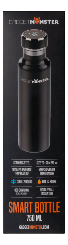 Smart termos, 750 ml, svart