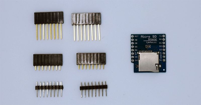 The MicroSD card reader for WeMos D1 Mini is a handy accessory that allows you to read and write data to a MicroSD card using your WeMos D1 Mini board