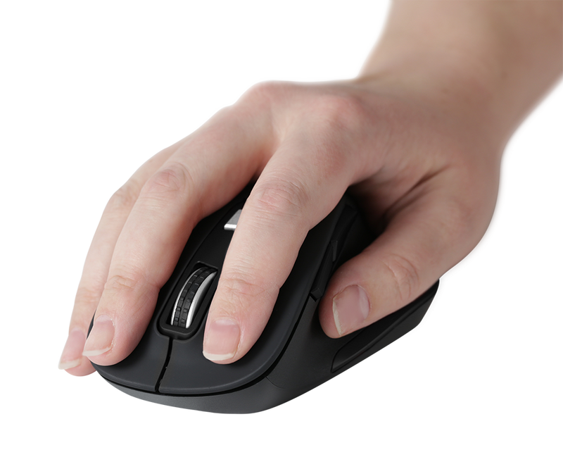 DELTACO Office Wireless ergonomic mouse, silent clicks, 2400 DPI
