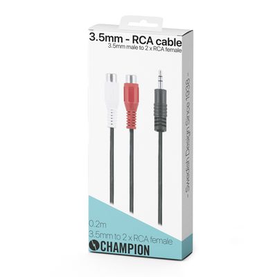 3.5mm - 2 RCA female-to-male 0.2m