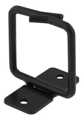 DELTACO kabelkrok för vertikalt 19”-montage, 43x43mm, metall, svart