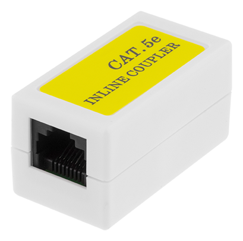 DELTACO skarvdon Cat5e, UTP (oskärmad), hona-hona, vit