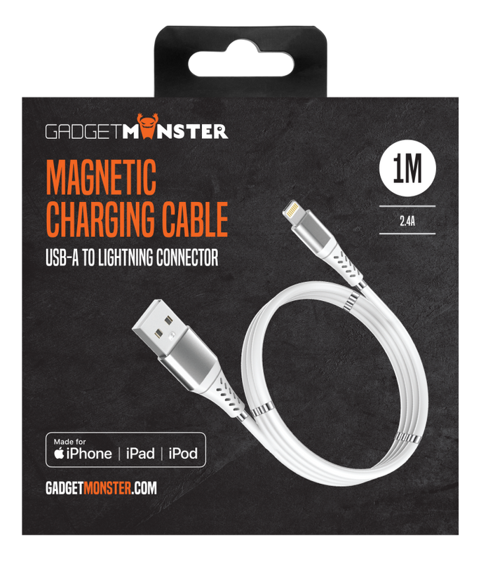 Magnetisk USB-A-lightning laddkabel, 1m