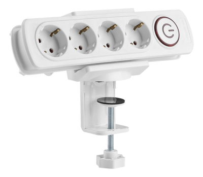DELTACO Office, Clamp-On Power Strip Holder