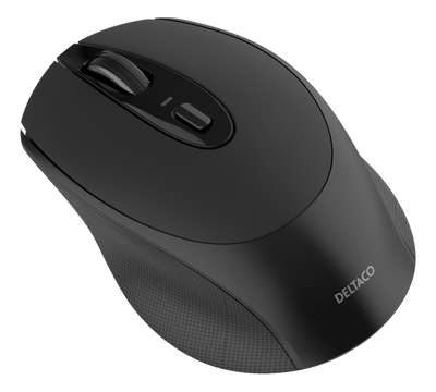 DELTACO Wireless office silent mouse, USB receiver, rubber coated