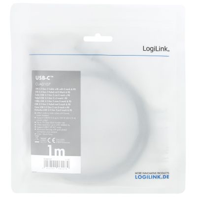 USB-C-kabel PD 3.0 100W 10Gbps 4K/60Hz Alu 1m