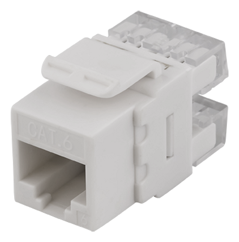 DELTACO UTP Cat6 Keystone kontaktdon, 180 grader, "Tool-free"