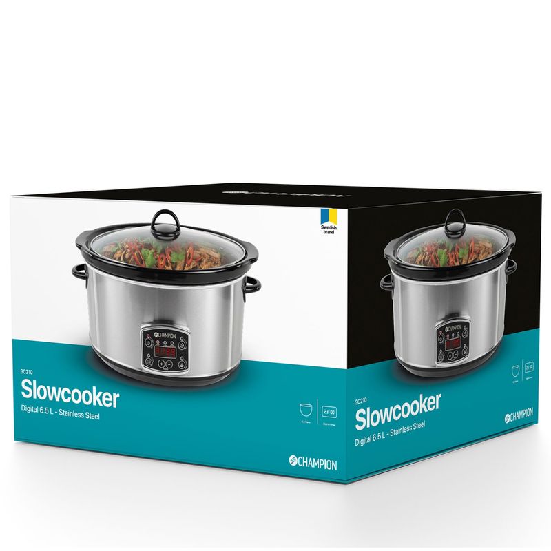 Slowcooker 6,5L Rostfri