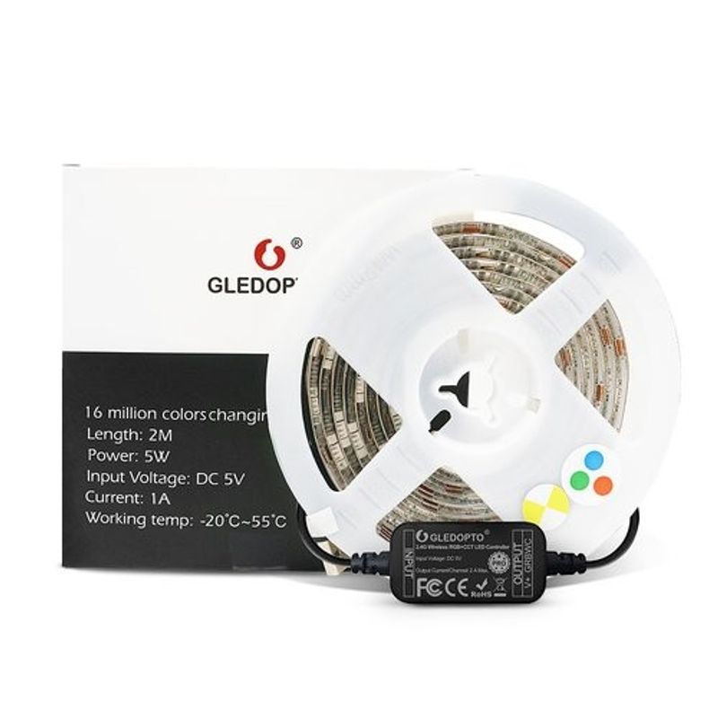 FYND Ljusslinga för utomhusbruk - RGB-CCT - 2m - ZigBee - Gledopto