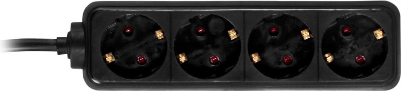 Grenuttag 5m 4xCEE 7/4 1xCEE 7/7, svart