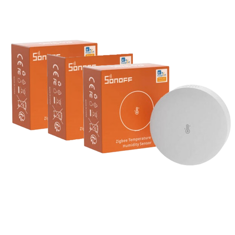 Temperatur/luftfuktighetsmätare med Zigbee 3-Pack