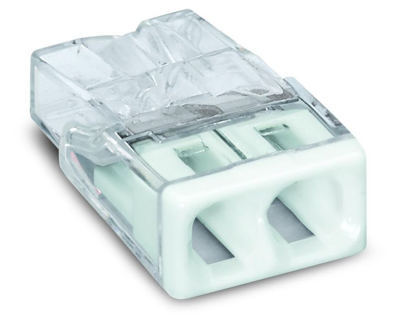 COMPACT skarvkontakt Wago för solida ledare, 2 anslutningar, 5-pack