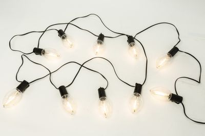 Batteridriven ljusslinga med filamentlampor – IP44 med timerfunktion