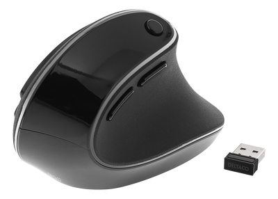 DELTACO Office Wireless vertical ergonomic mouse, silent clicks, 2400