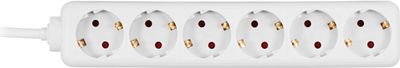 Grenuttag 1,5m 6xCEE 7/4 1xCEE 7/7, vit