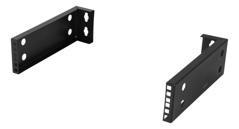 DELTACO 10"-19" wall mount bracket with adjustable width, 2U, 15kg load.
